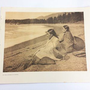 On Shores of Nootka Edward Curtis Lithograph